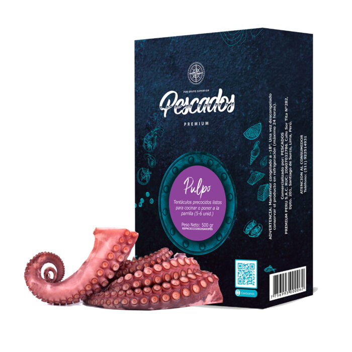 Pulpo Tentáculos Precocidos congelados (500 gr)